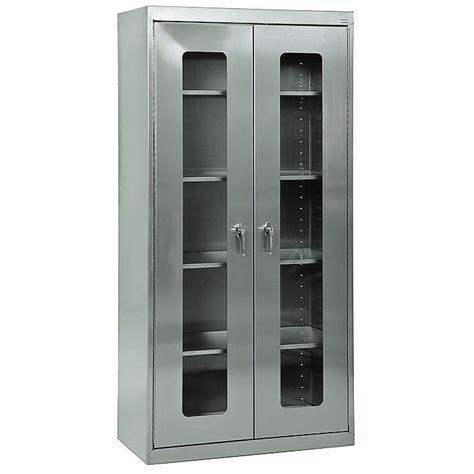 sandusky silver steel storage cabinet|sandusky clear view storage cabinet.